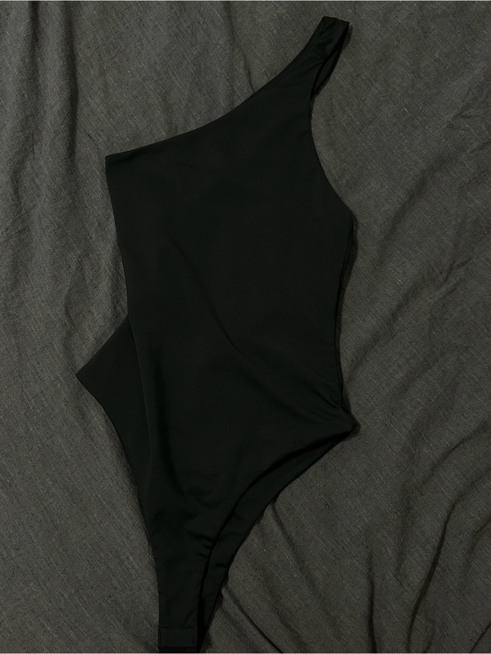 Meshki Black One-Shoulder Bodysuit